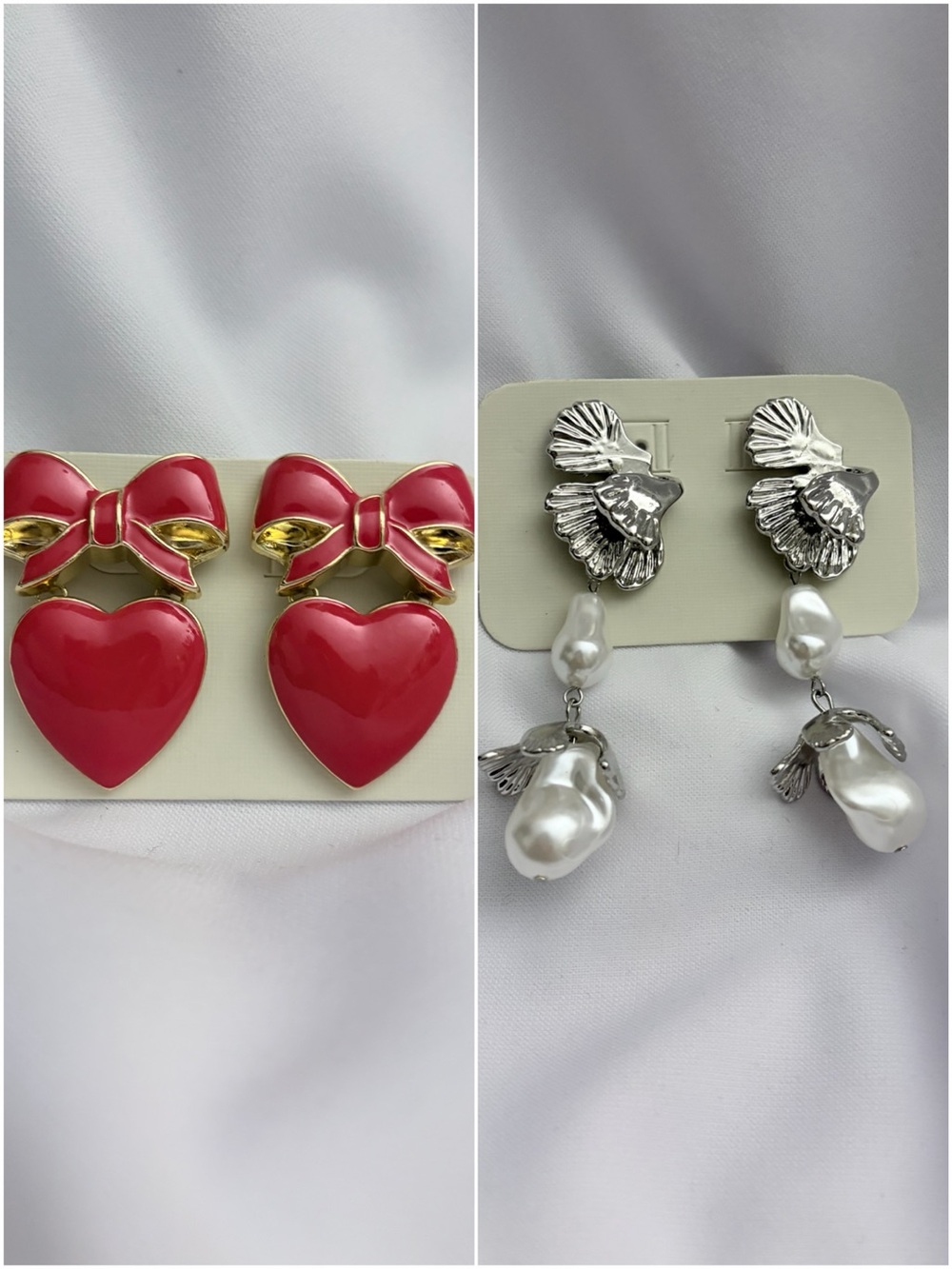 Heart and Pearls earring bundle